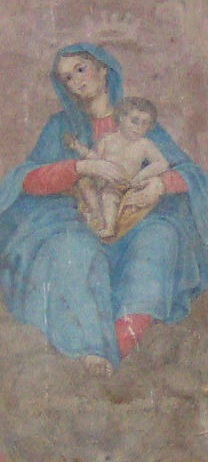 Dettaglio affresco: la Madonna