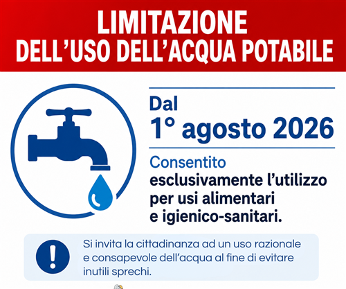 Emergenza idrica -  Ordinanza n. 8 del 31.07.2026